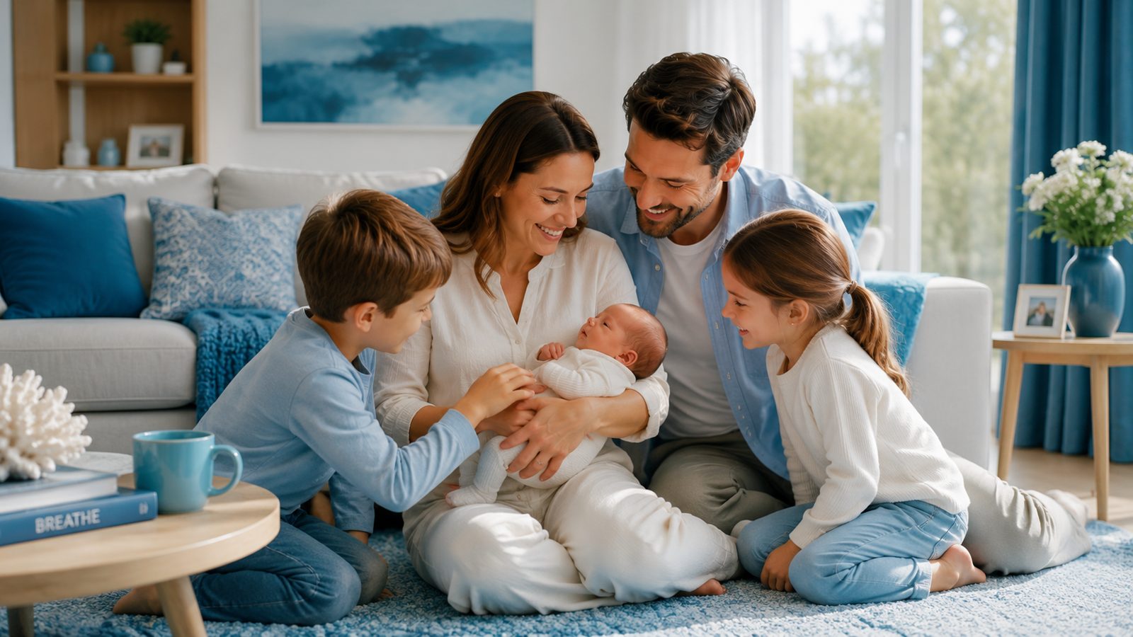 Glückliche Familie mit ihrem Baby